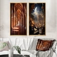 thumbnail image 1 of Designart "The Inner Islam wall decor I" Islam Framed Wall Art Set Of 2 - Beige Spiritual Framed Canvas Set For Living Room Decor, 1 of 7