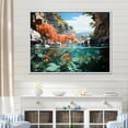 thumbnail image 1 of Designart "The Kingdom Of Coral And Anemones I" Coastal Coral Under Water Floater Framed Canvas Prints, 1 of 5