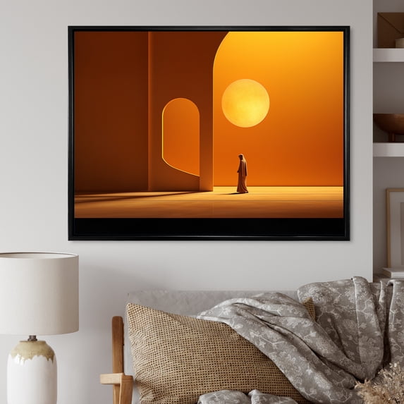 Designart "The Light Islam wall art II" Islamic Floater Framed Canvas Wall Art