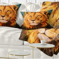 Designart The Lion of Judah - Animal Throw Pillow - 12x20