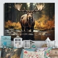 thumbnail image 1 of Designart "The Majestic Moose of Canada III" Animals Metal Wall Decor, 1 of 5