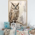 thumbnail image 1 of Designart "The Majestic Owl'S Wise Watch III" Animals Owl Floater Framed Canvas Art Print, 1 of 5