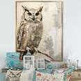thumbnail image 1 of Designart "The Majestic Owl'S Wise Watch III" Animals Owl Floater Framed Canvas Art Print, 1 of 5