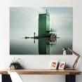 thumbnail image 1 of Designart "The Minty Mirage Of Factory Solitude" Factories Canvas Wall Art, 1 of 7