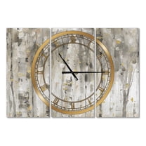 Designart 'The Modern Grey Forest III' Farmhouse Wall Clock