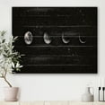 thumbnail image 1 of Designart 'The Night Sky With Moon Phases' Modern Print on Natural Pine Wood, 1 of 5