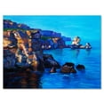 thumbnail image 1 of Designart ' The Ocean By Cliffs In The Evening Glow ' Nautical & Coastal Canvas Wall Art Print, 1 of 4