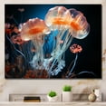 thumbnail image 1 of Designart "The Ocean s Glow Illuminated by Jellyfish III" Animals Canvas Print, 1 of 5