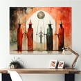 thumbnail image 1 of Designart "The Offering Coral Black Art from Mexico I" Mexican Art Canvas Print, 1 of 5