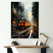 Designart "The Opulent Tranquility Of A Train Journey I" Factories Canvas Art Print