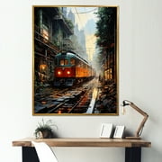 Designart "The Opulent Tranquility Of A Train Journey I" Factories Floater Framed Canvas Art Print