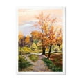 thumbnail image 1 of Designart 'The Orange Woods Along River' Country Framed Art Print, 1 of 4