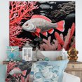 thumbnail image 1 of Designart "The Pink And Black Dance In Monochrome" Coastal Coral Under Water Wall Art Prints, 1 of 7