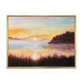 thumbnail image 1 of Designart 'The Reeds On The Lake In Evening Glow' Nautical & Coastal Framed Canvas Wall Art Print, 1 of 5