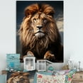 thumbnail image 1 of Designart "The Regal Majesty of a Lion King" Animals Canvas Print, 1 of 5