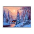 thumbnail image 1 of Designart 'The River House In The Woods and Winter Landscape I' Lake House Framed Canvas Wall Art Print, 1 of 5