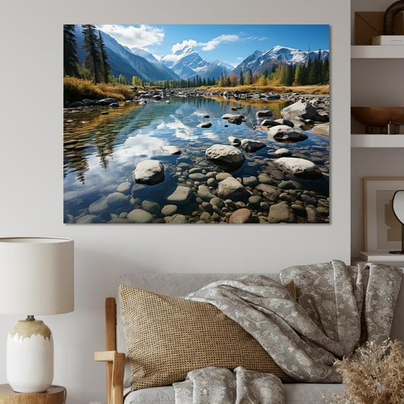 Designart "The Rockies Majestic Presence in Canada II" Landscapes Wall Decor