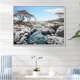 thumbnail image 1 of Designart "The Rugged Charm Of River Landscapes" Coastal Coral Under Water Floater Framed Canvas Prints, 1 of 5