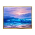 thumbnail image 1 of Designart 'The Sea By The Beach With Golden Sunset' Nautical & Coastal Framed Canvas Wall Art Print, 1 of 5