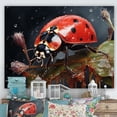 thumbnail image 1 of Designart "The Serene Curiosity Of A Crimson Ladybug III" Ladybug Canvas Art Print, 1 of 7