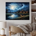 thumbnail image 1 of Designart "The Starry Night By Vincent A Masterpiece" Landscapes Wall Art Living Room, 1 of 5
