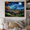 thumbnail image 1 of Designart "The Starry Night in Toronto A Masterpiece I" City Toronto Floater Framed Canvas Art Print, 1 of 7