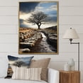 thumbnail image 1 of Designart "The Tranquil Moments Before the Storm" Floral Floater Framed Wall Decor, 1 of 7