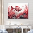 thumbnail image 1 of Designart "The Underwater Monochrome Ballet Of Coral And Grey Fish I" Coastal Coral Under Water Floater Framed Canvas Wall Art, 1 of 5