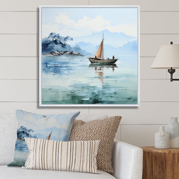 Designart "The Vastness Seascapes Capture wall art II" Nautical & Beach Floater Framed Wall Decor