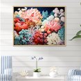thumbnail image 1 of Designart "The Vibrant Scenery Of Coral And Anemones" Coastal Coral Under Water Floater Framed Canvas Art Print, 1 of 5