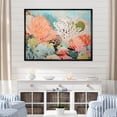 thumbnail image 1 of Designart "The Vibrant Scenery Of Coral And Anemones I" Coastal Coral Under Water Floater Framed Wall Art Prints, 1 of 5