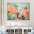 thumbnail image 1 of Designart "The Vibrant Scenery Of Coral And Anemones I" Coastal Coral Under Water Floater Framed Wall Art Prints, 1 of 5