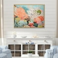 thumbnail image 1 of Designart "The Vibrant Scenery Of Coral And Anemones I" Coastal Coral Under Water Floater Framed Wall Art Prints, 1 of 5