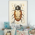 thumbnail image 1 of Designart "The Vintage Minimalism Of The Golden Beetle II" Insects & Bugs Floater Framed Wall Decor, 1 of 5