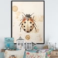 thumbnail image 1 of Designart "The Vintage Minimalism Of The Golden Beetle III" Ladybug Floater Framed Canvas Art Print, 1 of 5