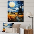 thumbnail image 1 of Designart "The Wheat landscape With Cypresses By Vincent I" Landscape & Nature Canvas Art Print, 1 of 5