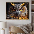thumbnail image 1 of Designart "The Wise Yellow Owl A Portrait I" Animals Floater Framed Wall Art Print, 1 of 7