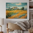 thumbnail image 1 of Designart "The Yellow House in Arles A Van Gogh Tribute II" Vangogh Print on Natural Pine Wood, 1 of 5