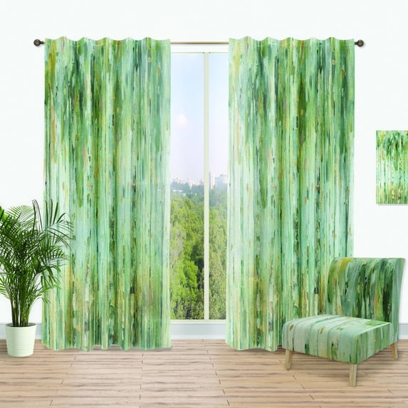 Designart 'The birch Green Forest II' Traditional Curtain Panel