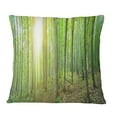 thumbnail image 1 of Designart Thick Green Forest Panorama - Landscape Printed Throw Pillow - 18x18, 1 of 1