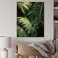 thumbnail image 1 of Designart "Thick Jungle Of Palm Trees In Jade Hues V" Palms & Palm Trees Floater Framed Canvas Prints, 1 of 5