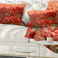 thumbnail image 1 of Designart Thick Red Poppy Flower Field - Floral Throw Pillow - 12x20, 1 of 5