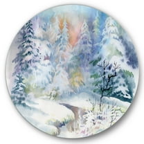 Designart 'Three Tulips Red and Pink' Traditional Circle Metal Wall Art 36x36 - Disc of 36