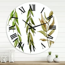 Designart 'Three Willow Branches' Farmhouse Wall Clock