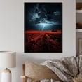 thumbnail image 1 of Designart "Thunderous Silence Orange Storms I" Landscape & Nature Floater Framed Canvas Wall Art, 1 of 7