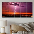 thumbnail image 1 of Designart "Thunderstorms Unleashed III" Lightning Metal Wall Décor Set, 1 of 5
