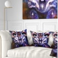thumbnail image 1 of Designart Tiger Eagles and Woman Eyes Collage - Animal Throw Pillow - 16x16, 1 of 5