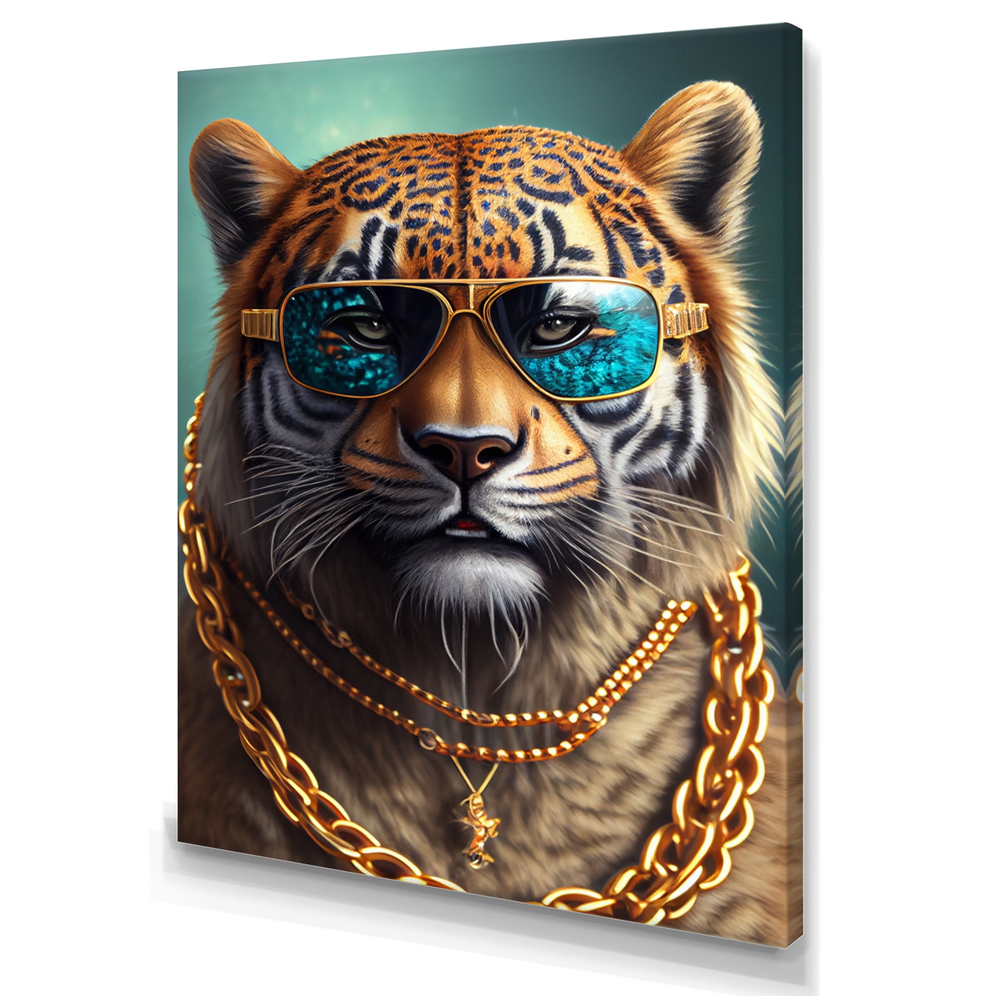 Designart Tiger Gambler I Canvas Wall Art