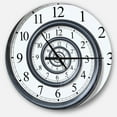 thumbnail image 1 of Designart 'Time Spiral Analog Wall' Metal Wall Clock, 1 of 3