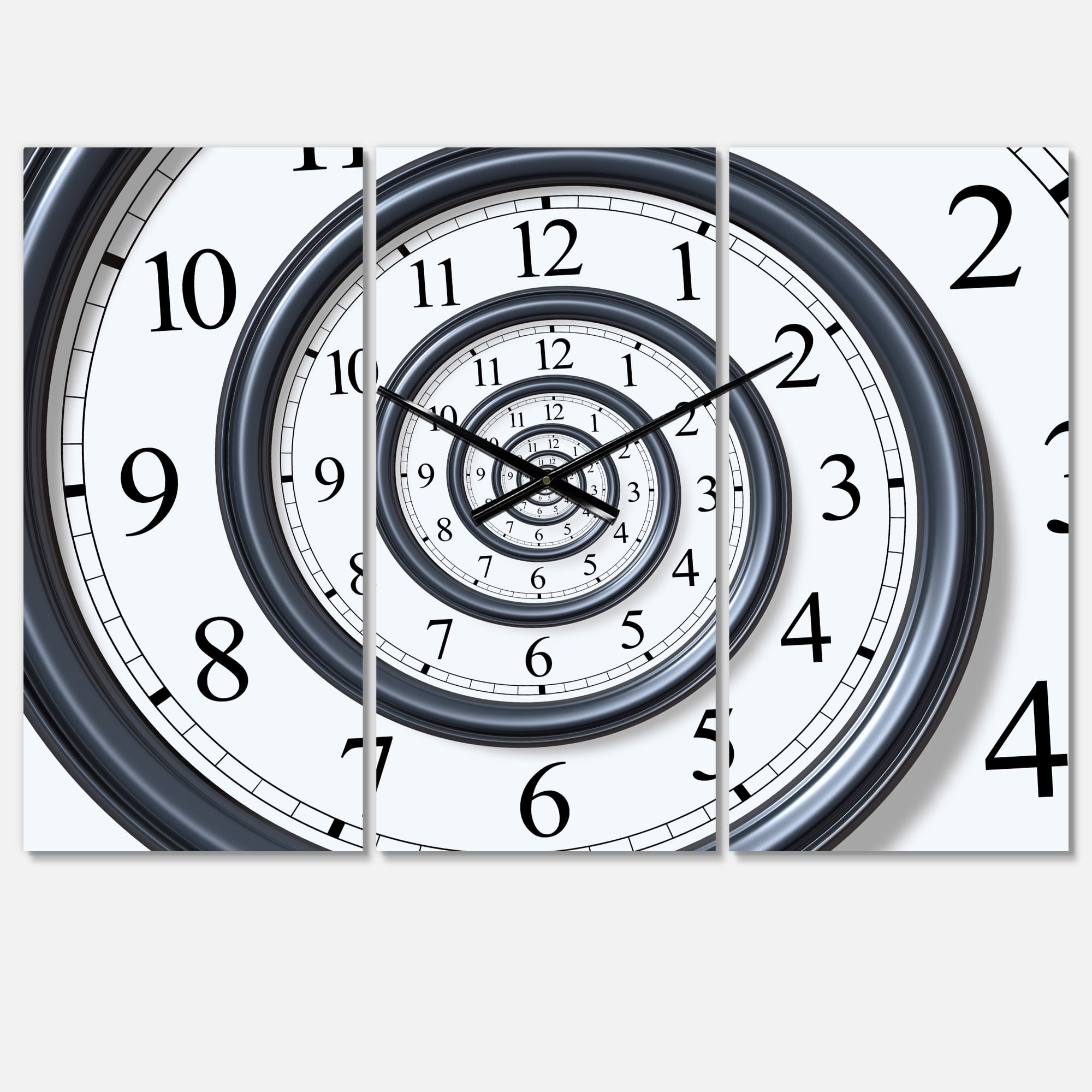Designart 'Time Spiral Analog Wall' Modern Wall Clock